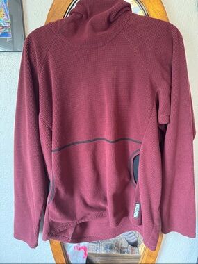 Melanzana Burgundy Microgrid Hoodie